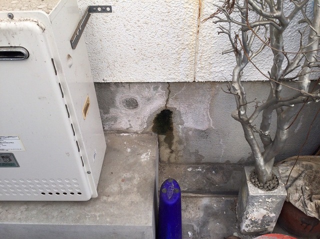 基礎部分の濡れ